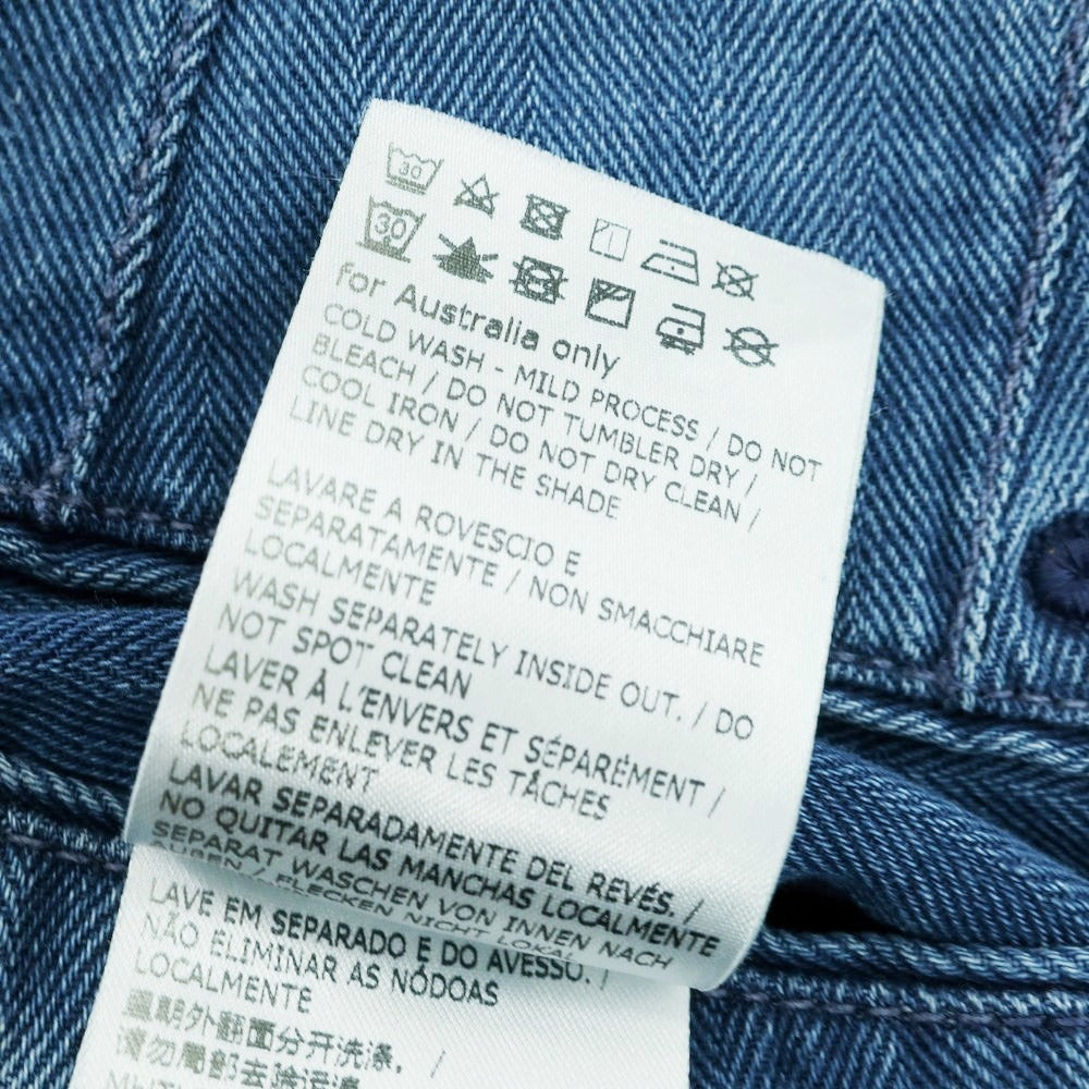 【中古】インコテックス スラックス INCOTEX SLACKS ヘリンボーン織コットン カジュアルスラックスパンツ ブルー【サイズ30】【 状態ランクD 】【 メンズ 】[EPD]