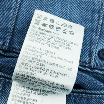 【中古】インコテックス スラックス INCOTEX SLACKS ヘリンボーン織コットン カジュアルスラックスパンツ ブルー【 30 】【 状態ランクD 】【 メンズ 】