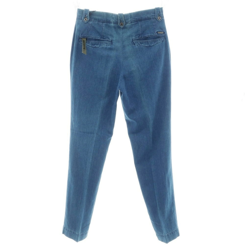 【中古】インコテックス スラックス INCOTEX SLACKS ヘリンボーン織コットン カジュアルスラックスパンツ ブルー【サイズ30】【 状態ランクD 】【 メンズ 】[EPD]