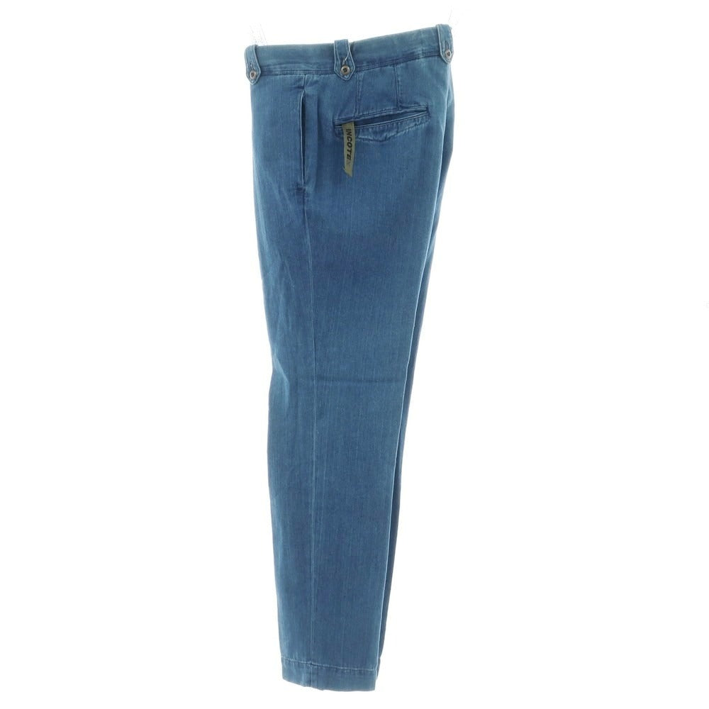 【中古】インコテックス スラックス INCOTEX SLACKS ヘリンボーン織コットン カジュアルスラックスパンツ ブルー【サイズ30】【 状態ランクD 】【 メンズ 】[EPD]