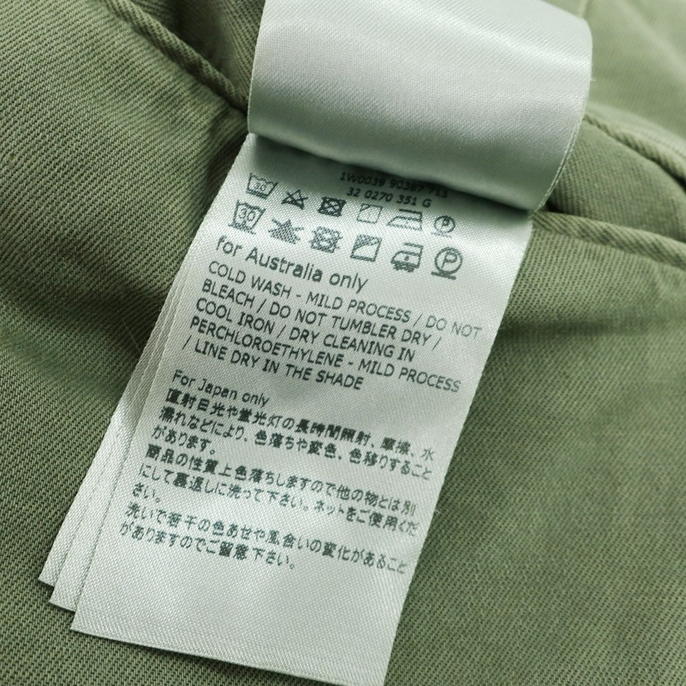 【中古】インコテックス スローウェア INCOTEX SLOWEAR ストレッチ コットンリネン カジュアルスラックスパンツ オリーブ【サイズ44】【 状態ランクD 】【 メンズ 】[EPD]