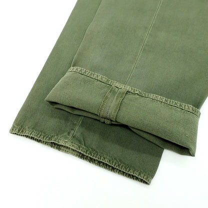 【中古】インコテックス スローウェア INCOTEX SLOWEAR ストレッチ コットンリネン カジュアルスラックスパンツ オリーブ【 44 】【 状態ランクD 】【 メンズ 】