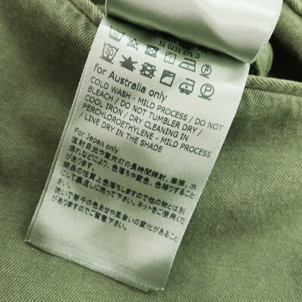 【中古】インコテックス スローウェア INCOTEX SLOWEAR ストレッチ コットンリネン カジュアルスラックスパンツ オリーブ【サイズ48R】【 状態ランクB 】【 メンズ 】[EPD]