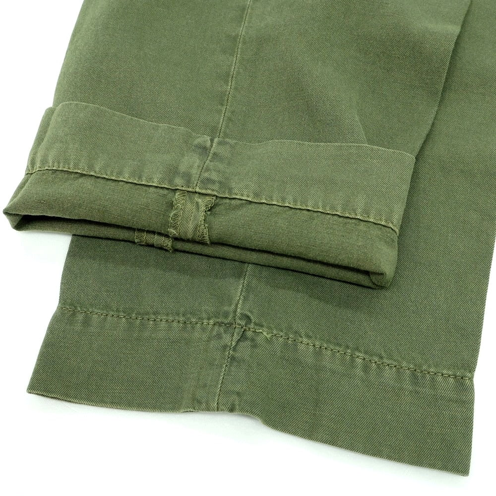 【中古】インコテックス スローウェア INCOTEX SLOWEAR ストレッチ コットンリネン カジュアルスラックスパンツ オリーブ【サイズ48R】【 状態ランクB 】【 メンズ 】[EPD]