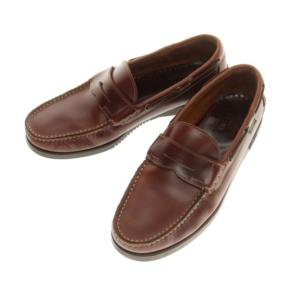 【中古】パラブーツ Paraboot BEAMS別注 CORSICA オイルドレザー ローファー ブラウン【 9 】【 状態ランクB 】【 メンズ 】