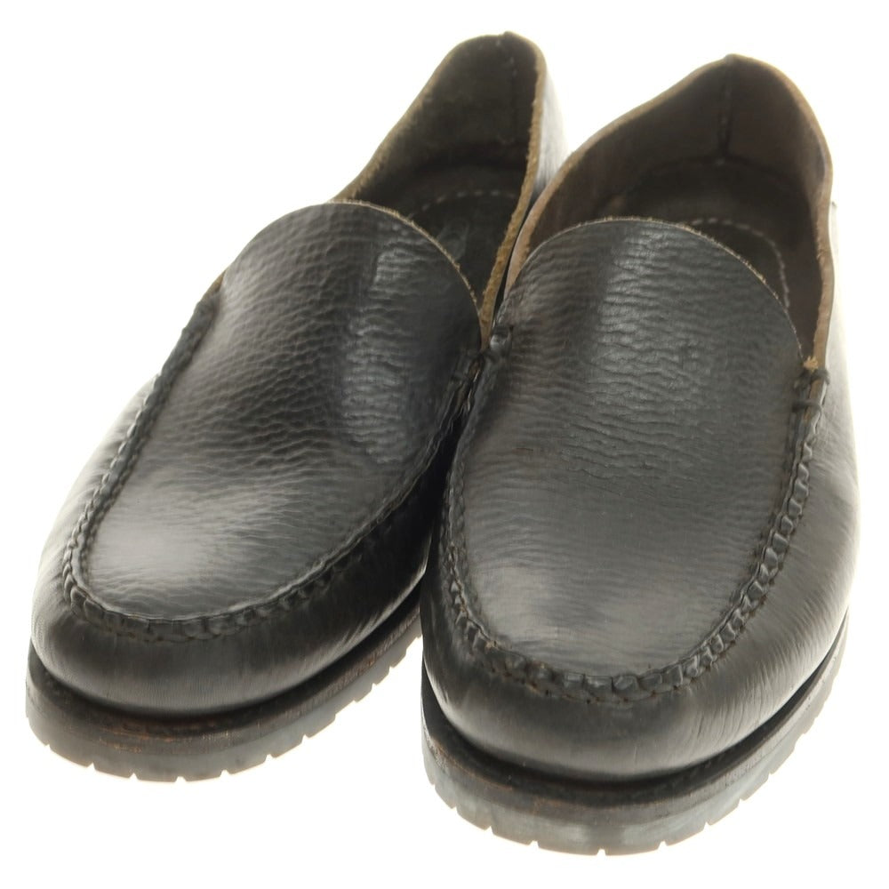 【中古】ビームス BEAMS レザー ローファー カーキブラック【 8 1/2D 】【 状態ランクB 】【 メンズ 】
