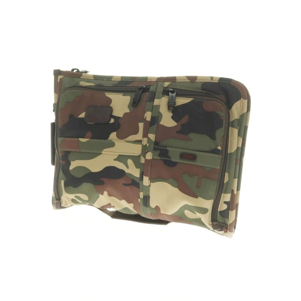 【中古】トゥミ TUMI SHIPS別注 カモフラージュ柄 クラッチバッグ オリーブベージュxブラウン【 状態ランクB 】【 メンズ 】
