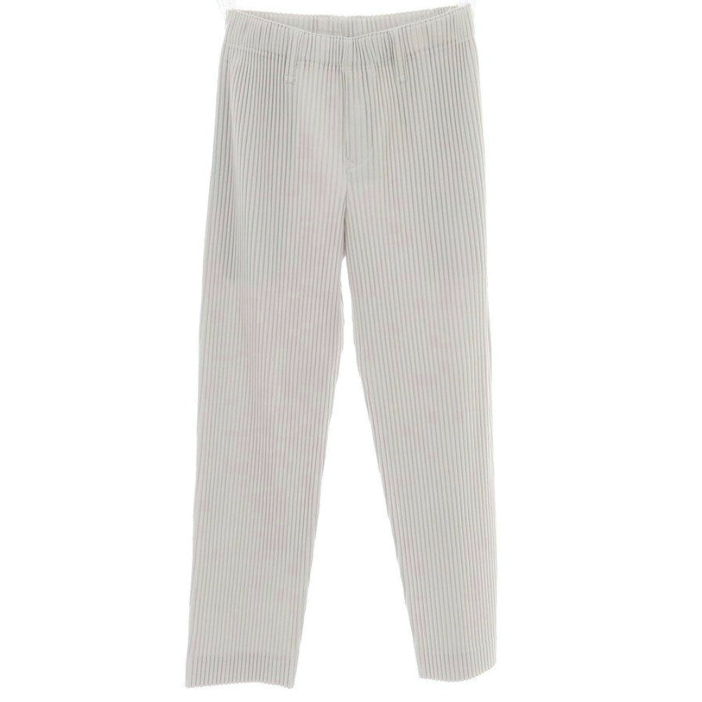 【中古】オム プリッセ イッセイミヤケ HOMME PLISSE ISSEY MIYAKE ポリエステル プリーツ イージーパンツ ライトグレー【 1 】【 状態ランクA 】【 メンズ 】