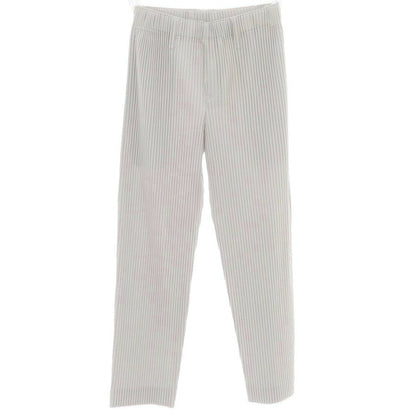 【中古】オム プリッセ イッセイミヤケ HOMME PLISSE ISSEY MIYAKE ポリエステル プリーツ イージーパンツ ライトグレー【 1 】【 状態ランクA 】【 メンズ 】