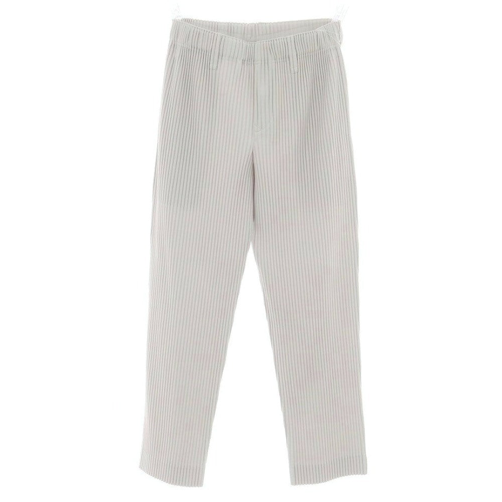 【中古】オム プリッセ イッセイミヤケ HOMME PLISSE ISSEY MIYAKE ポリエステル プリーツ イージーパンツ ライトグレー【 1 】【 状態ランクA 】【 メンズ 】