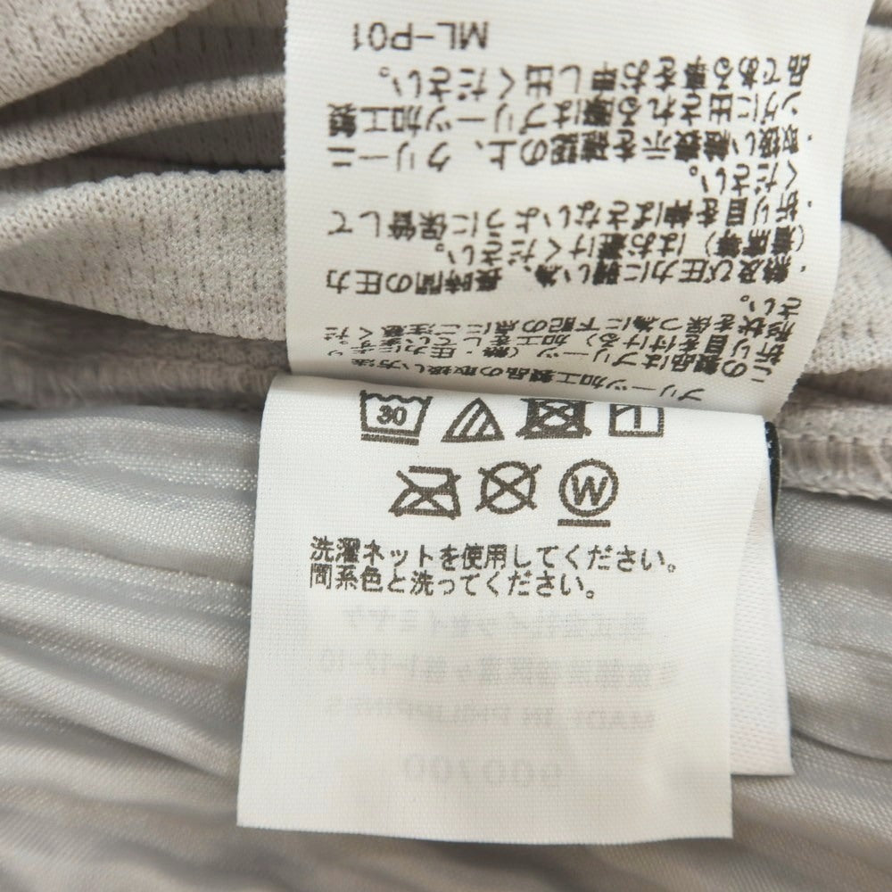 【中古】オム プリッセ イッセイミヤケ HOMME PLISSE ISSEY MIYAKE ポリエステル プリーツ イージーパンツ ライトグレー【 1 】【 状態ランクA 】【 メンズ 】 [CPD]