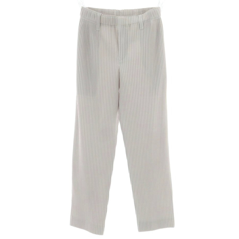 【中古】オム プリッセ イッセイミヤケ HOMME PLISSE ISSEY MIYAKE ポリエステル プリーツ イージーパンツ ライトグレー【 1 】【 状態ランクA 】【 メンズ 】