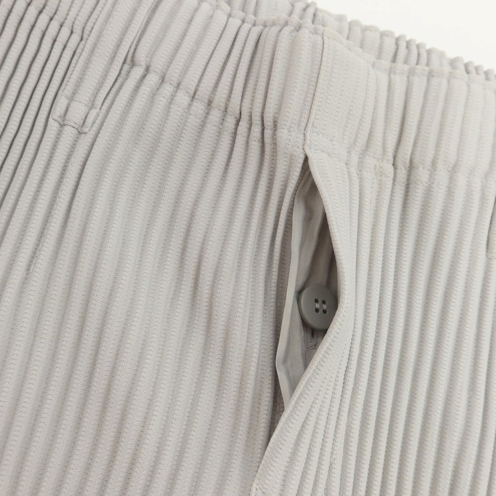 【中古】オム プリッセ イッセイミヤケ HOMME PLISSE ISSEY MIYAKE ポリエステル プリーツ イージーパンツ ライトグレー【 1 】【 状態ランクA 】【 メンズ 】