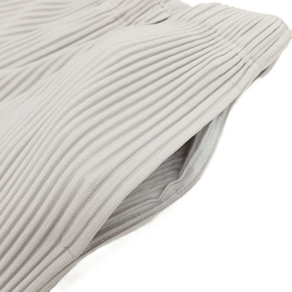 【中古】オム プリッセ イッセイミヤケ HOMME PLISSE ISSEY MIYAKE ポリエステル プリーツ イージーパンツ ライトグレー【 1 】【 状態ランクA 】【 メンズ 】