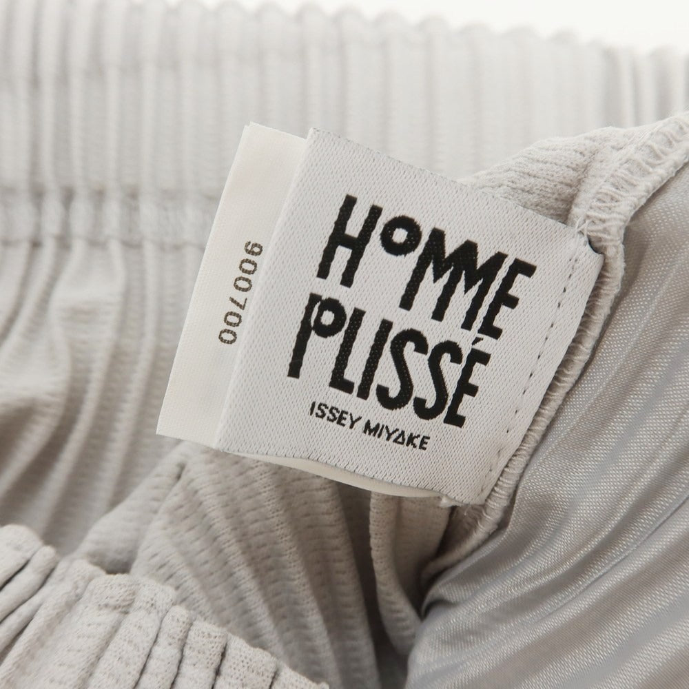 【中古】オム プリッセ イッセイミヤケ HOMME PLISSE ISSEY MIYAKE ポリエステル プリーツ イージーパンツ ライトグレー【 1 】【 状態ランクA 】【 メンズ 】 [CPD]