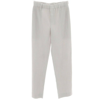 【中古】オム プリッセ イッセイミヤケ HOMME PLISSE ISSEY MIYAKE ポリエステル プリーツ イージーパンツ ライトグレー【 1 】【 状態ランクA 】【 メンズ 】