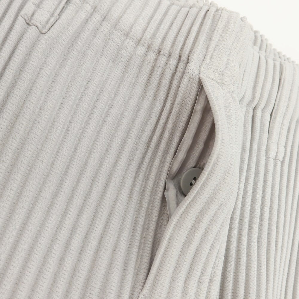 【中古】オム プリッセ イッセイミヤケ HOMME PLISSE ISSEY MIYAKE ポリエステル プリーツ イージーパンツ ライトグレー【 1 】【 状態ランクA 】【 メンズ 】