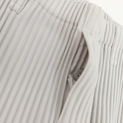 【中古】オム プリッセ イッセイミヤケ HOMME PLISSE ISSEY MIYAKE ポリエステル プリーツ イージーパンツ ライトグレー【 1 】【 状態ランクA 】【 メンズ 】