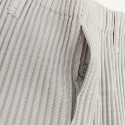 【中古】オム プリッセ イッセイミヤケ HOMME PLISSE ISSEY MIYAKE ポリエステル プリーツ イージーパンツ ライトグレー【 1 】【 状態ランクA 】【 メンズ 】