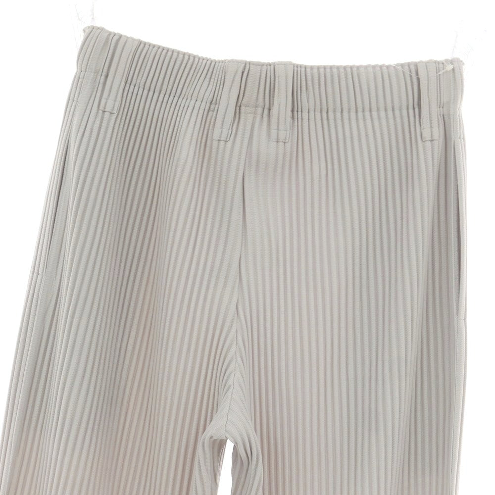 【中古】オム プリッセ イッセイミヤケ HOMME PLISSE ISSEY MIYAKE ポリエステル プリーツ イージーパンツ ライトグレー【 1 】【 状態ランクA 】【 メンズ 】 [CPD]