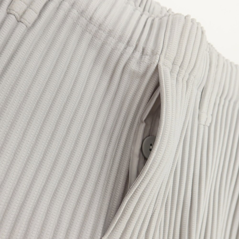 【中古】オム プリッセ イッセイミヤケ HOMME PLISSE ISSEY MIYAKE ポリエステル プリーツ イージーパンツ ライトグレー【 1 】【 状態ランクA 】【 メンズ 】 [CPD]