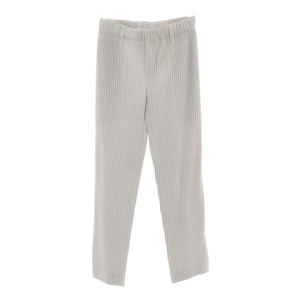 【中古】オム プリッセ イッセイミヤケ HOMME PLISSE ISSEY MIYAKE ポリエステル プリーツ イージーパンツ ライトグレー【 1 】【 状態ランクA 】【 メンズ 】 [CPD]