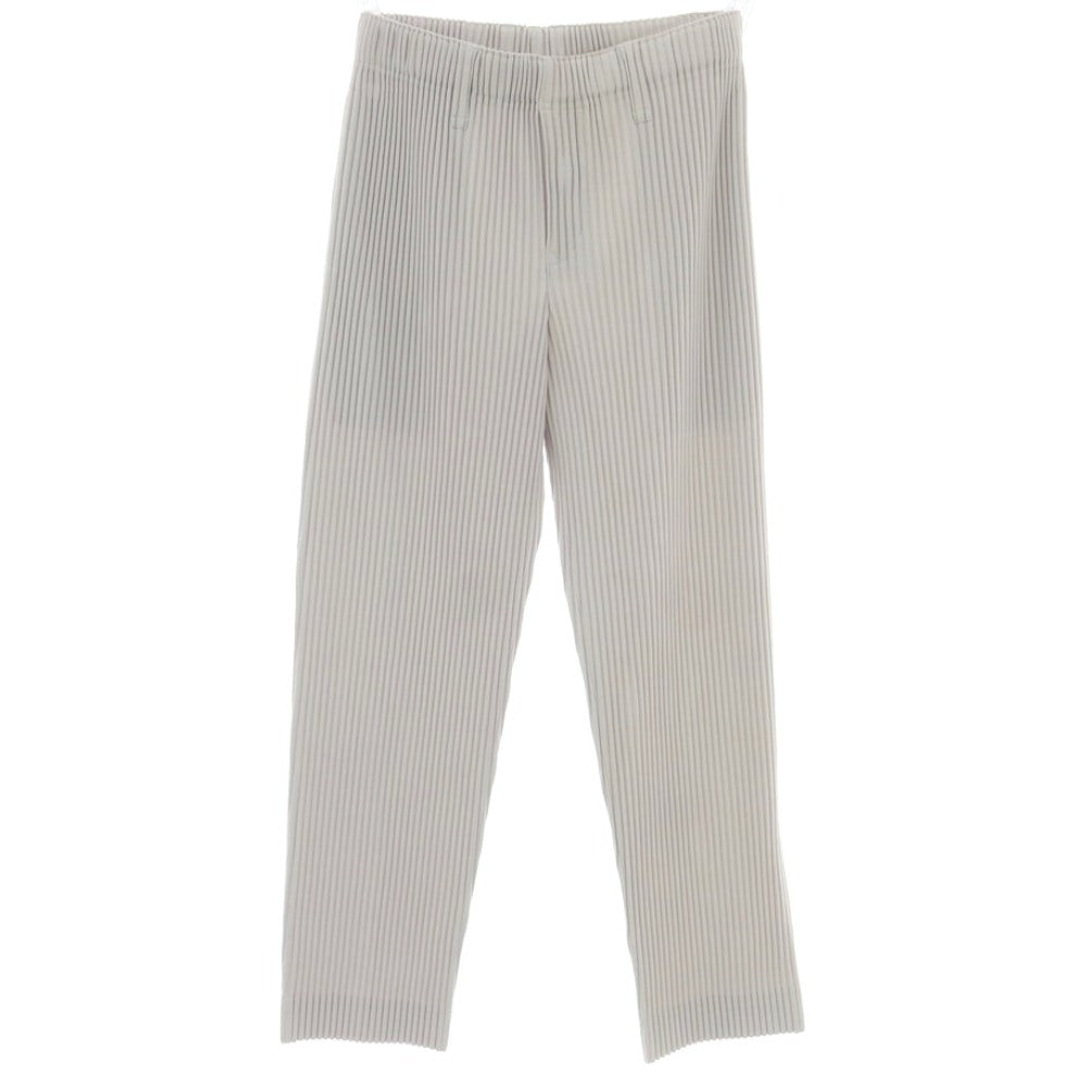 【中古】オム プリッセ イッセイミヤケ HOMME PLISSE ISSEY MIYAKE ポリエステル プリーツ イージーパンツ ライトグレー【 1 】【 状態ランクA 】【 メンズ 】 [BPD]