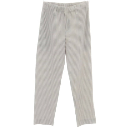 【中古】オム プリッセ イッセイミヤケ HOMME PLISSE ISSEY MIYAKE ポリエステル プリーツ イージーパンツ ライトグレー【 1 】【 状態ランクA 】【 メンズ 】