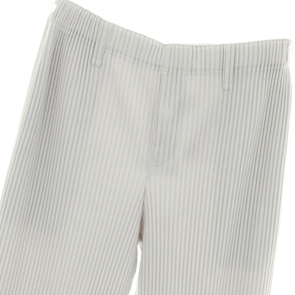 【中古】オム プリッセ イッセイミヤケ HOMME PLISSE ISSEY MIYAKE ポリエステル プリーツ イージーパンツ ライトグレー【 3 】【 状態ランクA 】【 メンズ 】