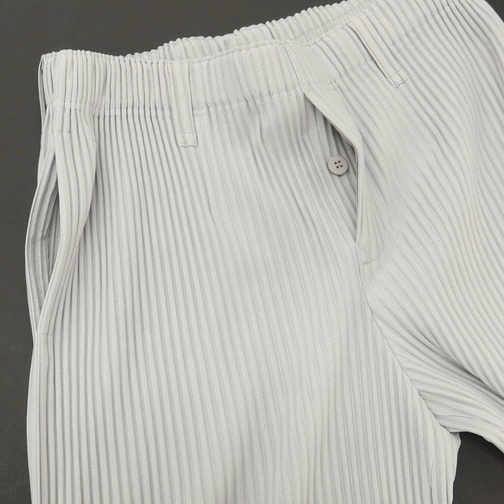【中古】オム プリッセ イッセイミヤケ HOMME PLISSE ISSEY MIYAKE ポリエステル プリーツ イージーパンツ ライトグレー【 3 】【 状態ランクA 】【 メンズ 】