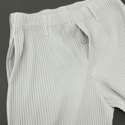 【中古】オム プリッセ イッセイミヤケ HOMME PLISSE ISSEY MIYAKE ポリエステル プリーツ イージーパンツ ライトグレー【 3 】【 状態ランクA 】【 メンズ 】