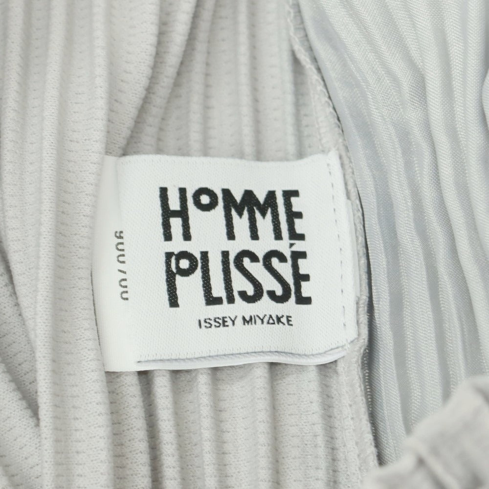 【中古】オム プリッセ イッセイミヤケ HOMME PLISSE ISSEY MIYAKE ポリエステル プリーツ イージーパンツ ライトグレー【 3 】【 状態ランクA 】【 メンズ 】