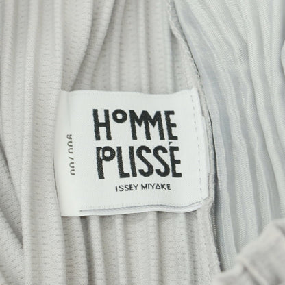 【中古】オム プリッセ イッセイミヤケ HOMME PLISSE ISSEY MIYAKE ポリエステル プリーツ イージーパンツ ライトグレー【 3 】【 状態ランクA 】【 メンズ 】