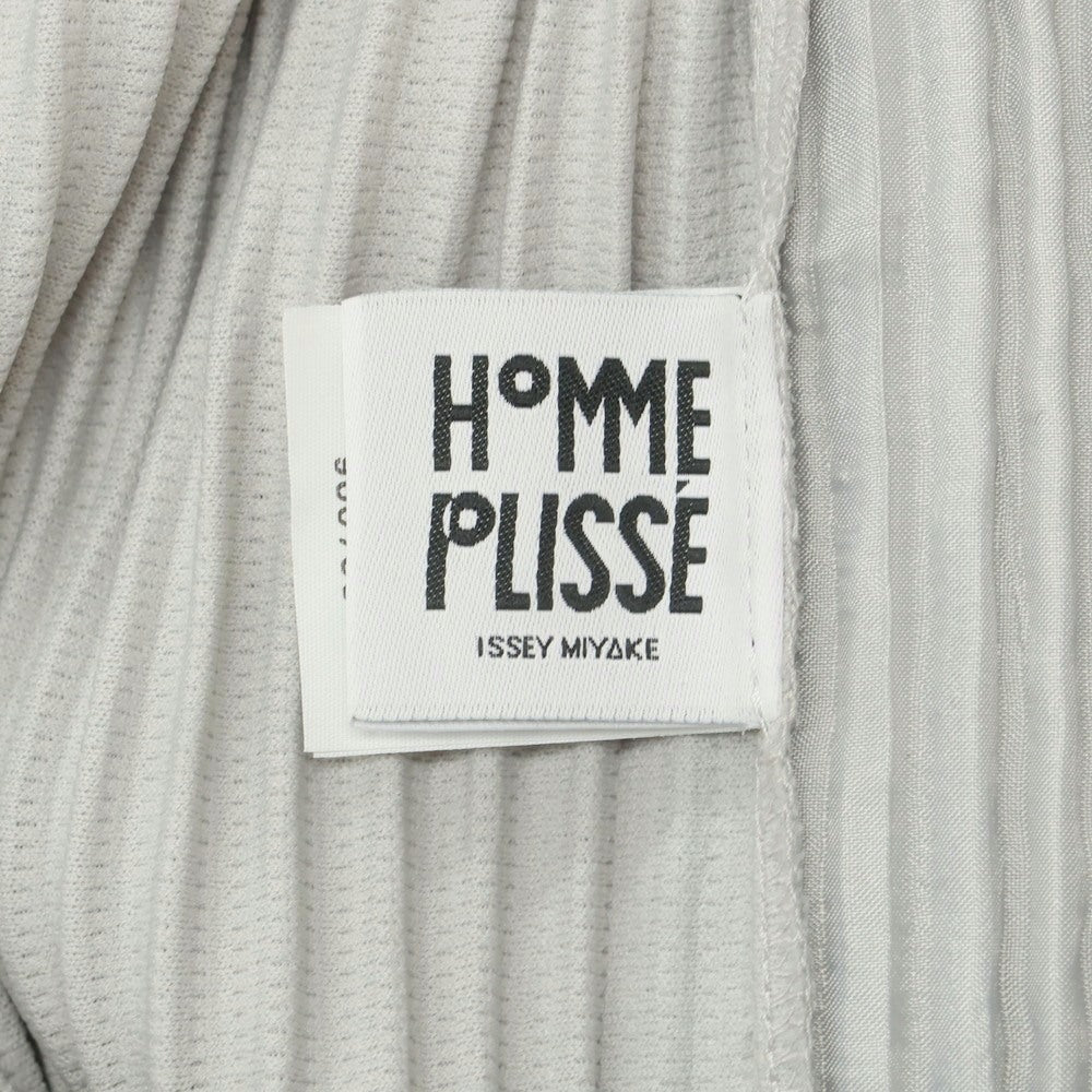 【中古】オム プリッセ イッセイミヤケ HOMME PLISSE ISSEY MIYAKE ポリエステル プリーツ イージーパンツ ライトグレー【 3 】【 状態ランクA 】【 メンズ 】