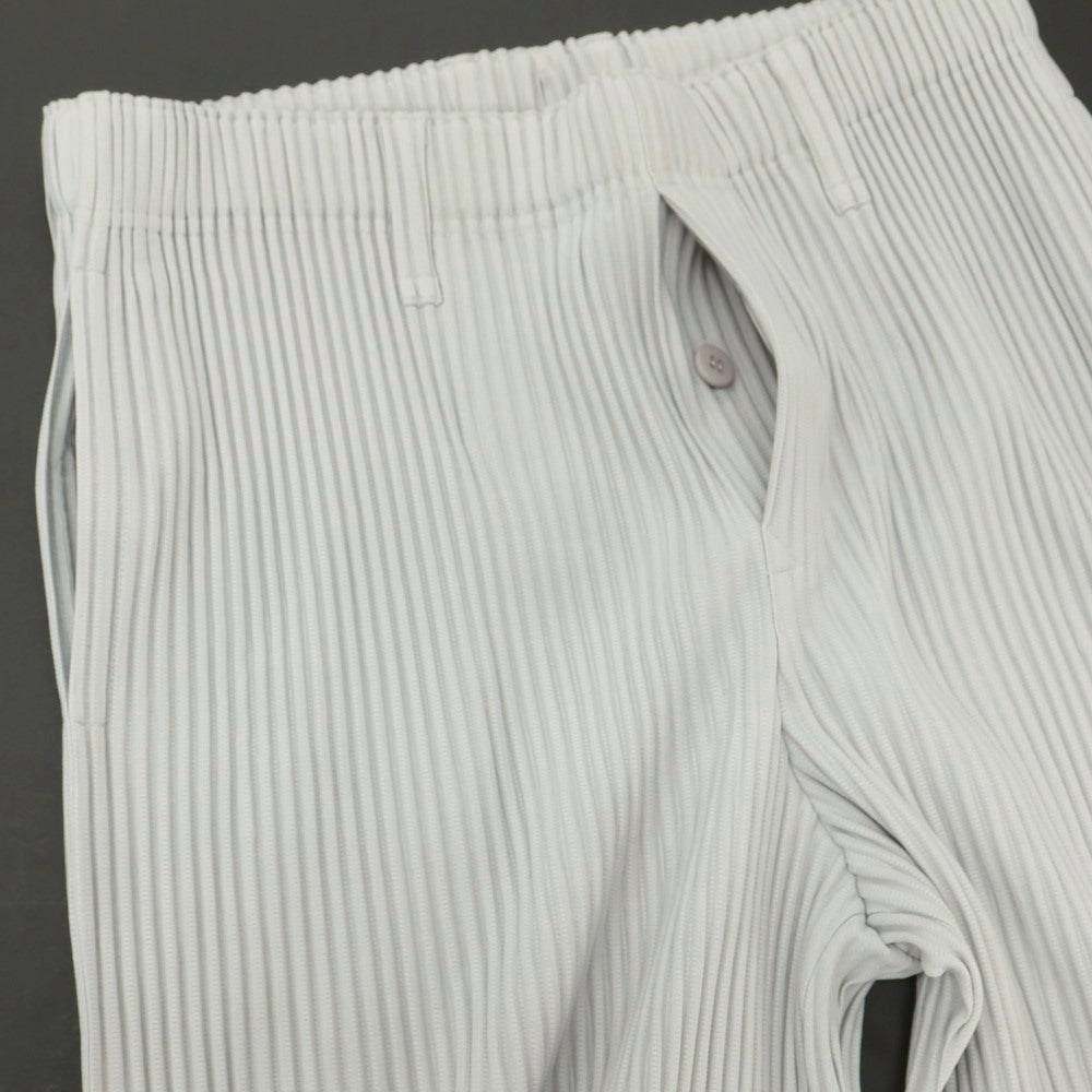 【中古】オム プリッセ イッセイミヤケ HOMME PLISSE ISSEY MIYAKE ポリエステル プリーツ イージーパンツ ライトグレー【 3 】【 状態ランクA 】【 メンズ 】