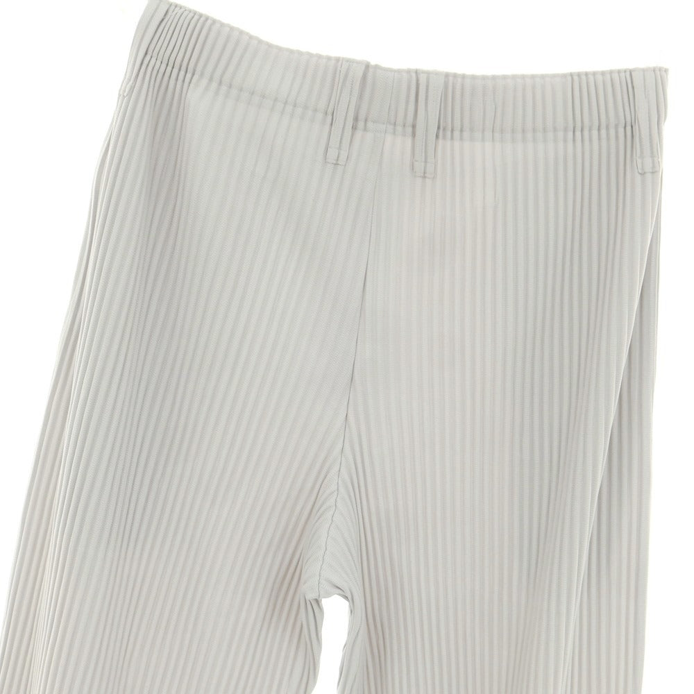 【中古】オム プリッセ イッセイミヤケ HOMME PLISSE ISSEY MIYAKE ポリエステル プリーツ イージーパンツ ライトグレー【 3 】【 状態ランクA 】【 メンズ 】[CPD]