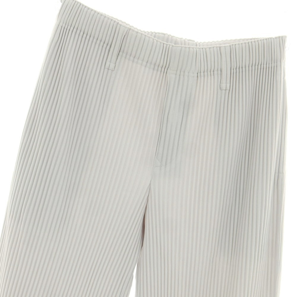 【中古】オム プリッセ イッセイミヤケ HOMME PLISSE ISSEY MIYAKE ポリエステル プリーツ イージーパンツ ライトグレー【 3 】【 状態ランクA 】【 メンズ 】[CPD]