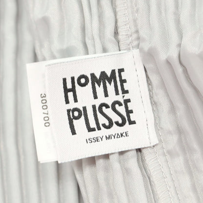 【中古】オム プリッセ イッセイミヤケ HOMME PLISSE ISSEY MIYAKE プリーツ加工 カジュアルジャケット ライトグレー【 3 】【 状態ランクA 】【 メンズ 】