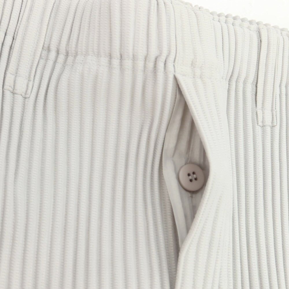 【中古】オム プリッセ イッセイミヤケ HOMME PLISSE ISSEY MIYAKE ポリエステル プリーツ イージーパンツ ライトグレー【 3 】【 状態ランクA 】【 メンズ 】