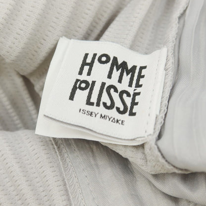 【中古】オム プリッセ イッセイミヤケ HOMME PLISSE ISSEY MIYAKE ポリエステル プリーツ イージーパンツ ライトグレー【 3 】【 状態ランクA 】【 メンズ 】