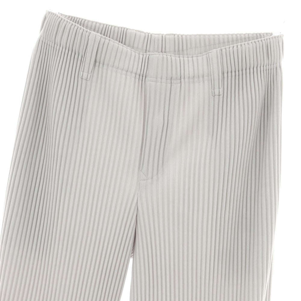 【中古】オム プリッセ イッセイミヤケ HOMME PLISSE ISSEY MIYAKE ポリエステル プリーツ イージーパンツ ライトグレー【 サイズ3 】【 状態ランクA 】【 メンズ 】 [BPD]