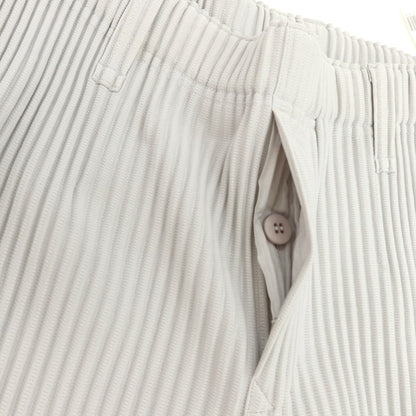 【中古】オム プリッセ イッセイミヤケ HOMME PLISSE ISSEY MIYAKE ポリエステル プリーツ イージーパンツ ライトグレー【 3 】【 状態ランクA 】【 メンズ 】