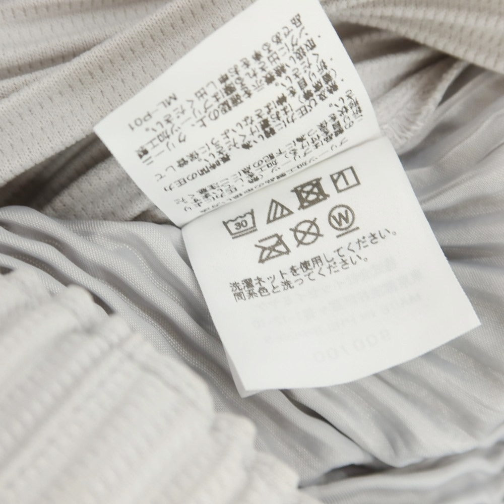 【中古】オム プリッセ イッセイミヤケ HOMME PLISSE ISSEY MIYAKE ポリエステル プリーツ イージーパンツ ライトグレー【 サイズ3 】【 状態ランクA 】【 メンズ 】 [BPD]