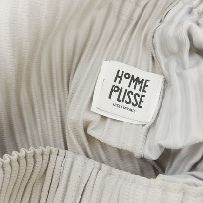 【中古】オム プリッセ イッセイミヤケ HOMME PLISSE ISSEY MIYAKE ポリエステル プリーツ イージーパンツ ライトグレー【 3 】【 状態ランクB 】【 メンズ 】