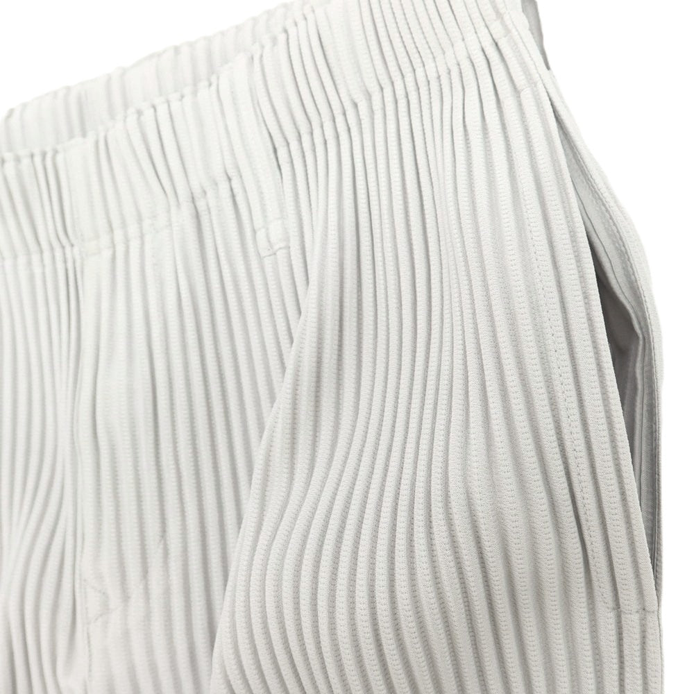 【中古】オム プリッセ イッセイミヤケ HOMME PLISSE ISSEY MIYAKE ポリエステル プリーツ イージーパンツ ライトグレー【 サイズ1 】【 状態ランクA 】【 メンズ 】 [BPD]