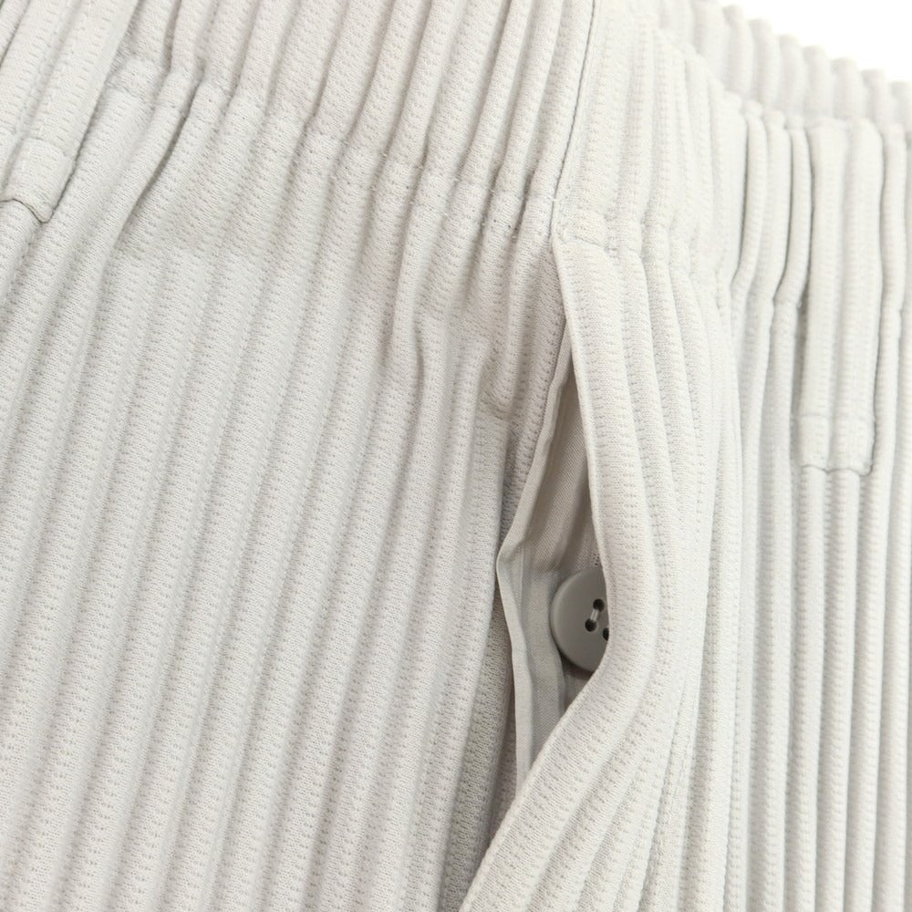 【中古】オム プリッセ イッセイミヤケ HOMME PLISSE ISSEY MIYAKE ポリエステル プリーツ イージーパンツ ライトグレー【 サイズ1 】【 状態ランクA 】【 メンズ 】 [BPD]