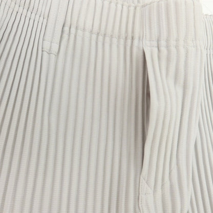 【中古】オム プリッセ イッセイミヤケ HOMME PLISSE ISSEY MIYAKE ポリエステル プリーツ イージーパンツ ライトグレー【 1 】【 状態ランクB 】【 メンズ 】