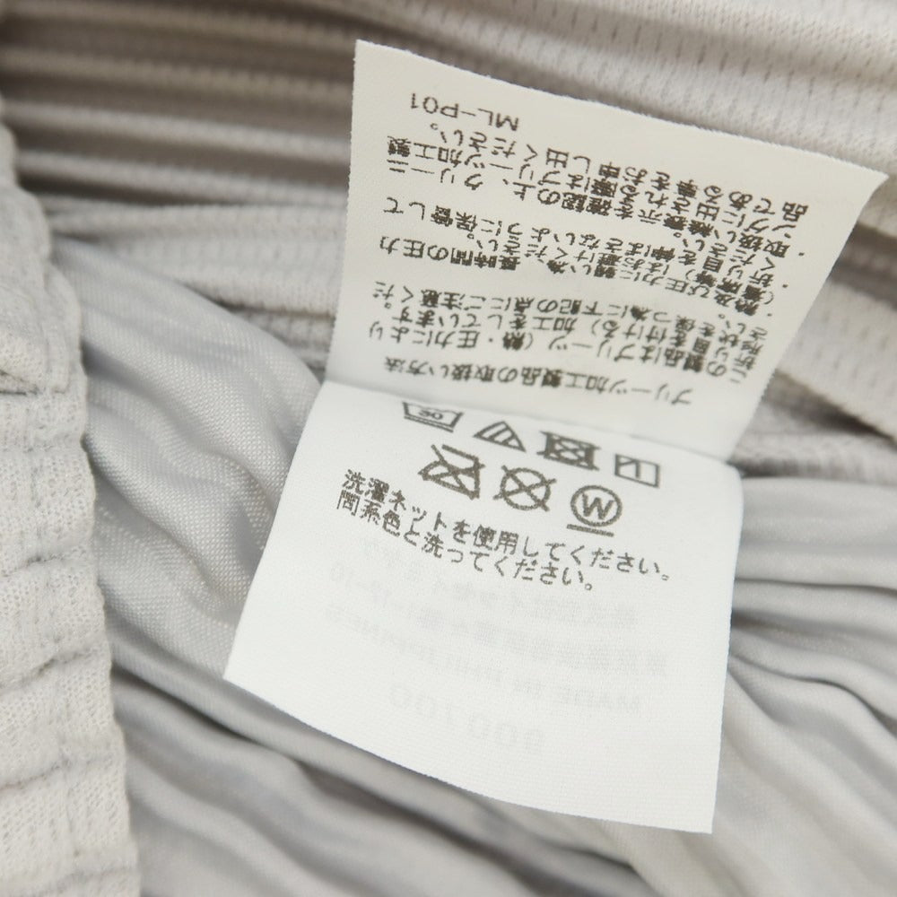 【中古】オム プリッセ イッセイミヤケ HOMME PLISSE ISSEY MIYAKE ポリエステル プリーツ イージーパンツ ライトグレー【 1 】【 状態ランクB 】【 メンズ 】