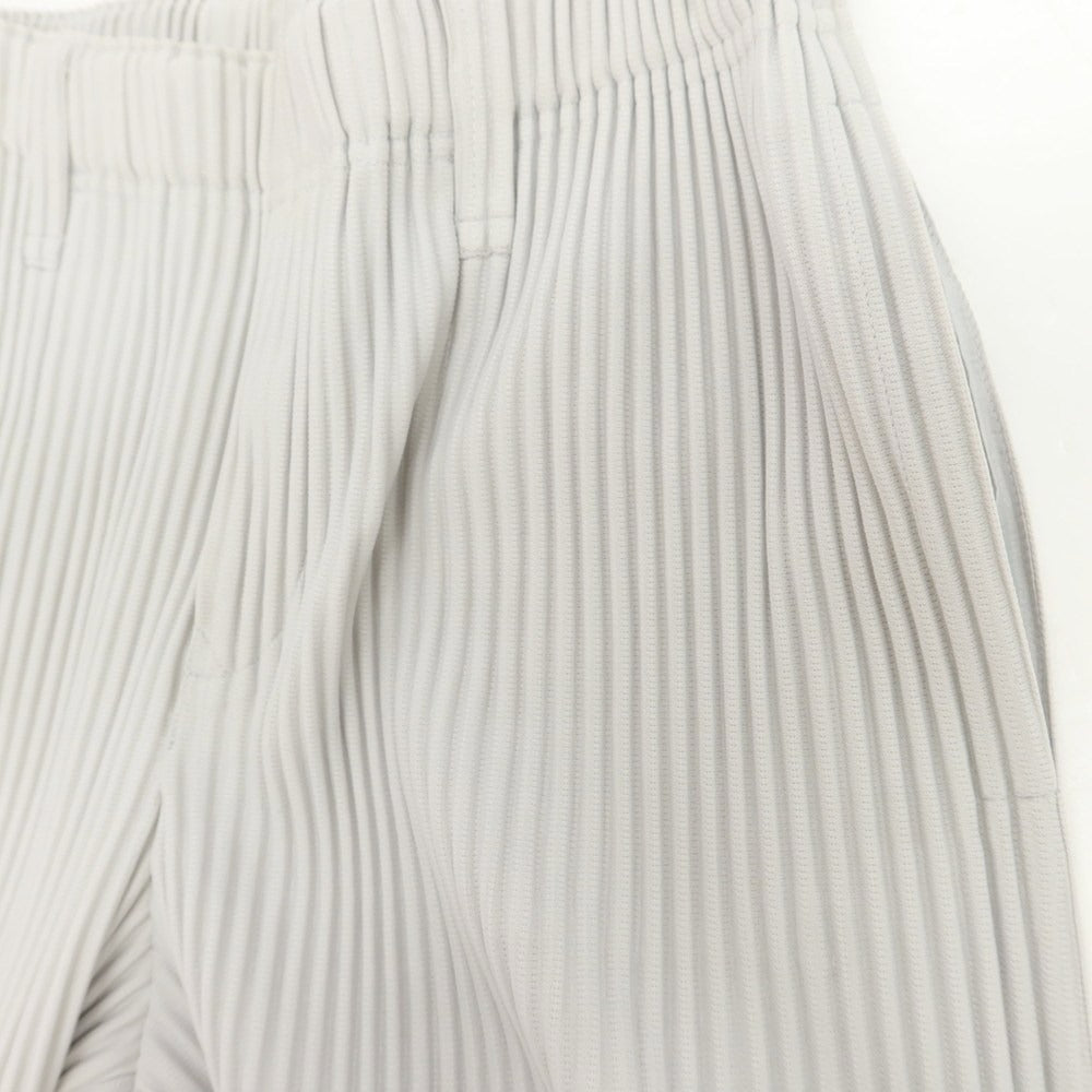 【中古】オム プリッセ イッセイミヤケ HOMME PLISSE ISSEY MIYAKE ポリエステル プリーツ イージーパンツ ライトグレー【サイズ1】【 状態ランクB 】【 メンズ 】[BPD]