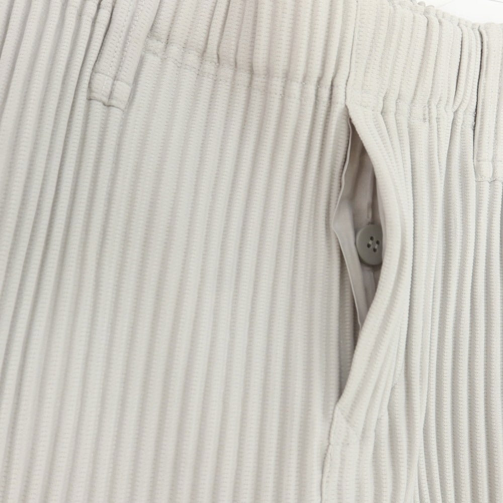 【中古】オム プリッセ イッセイミヤケ HOMME PLISSE ISSEY MIYAKE ポリエステル プリーツ イージーパンツ ライトグレー【サイズ1】【 状態ランクB 】【 メンズ 】[BPD]